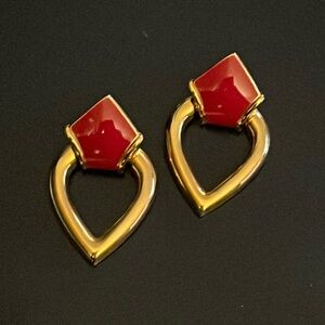 Avon Red & Gold  Earrings